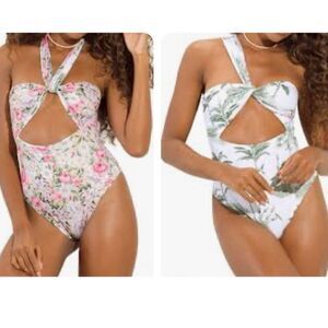 Maaji Coco Forest Reversible Bandeau One-piece Swimsuit | Size M